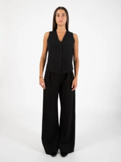 Pantalone A Palazzo Con Doppia Pence Nero 9 Pantalone A Palazzo Con Doppia Pence Nero -Couture per Lei stimm pantalone a palazzo con doppia pence nero1
