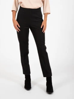 Pantaloni A Sigaretta Flanella Nero