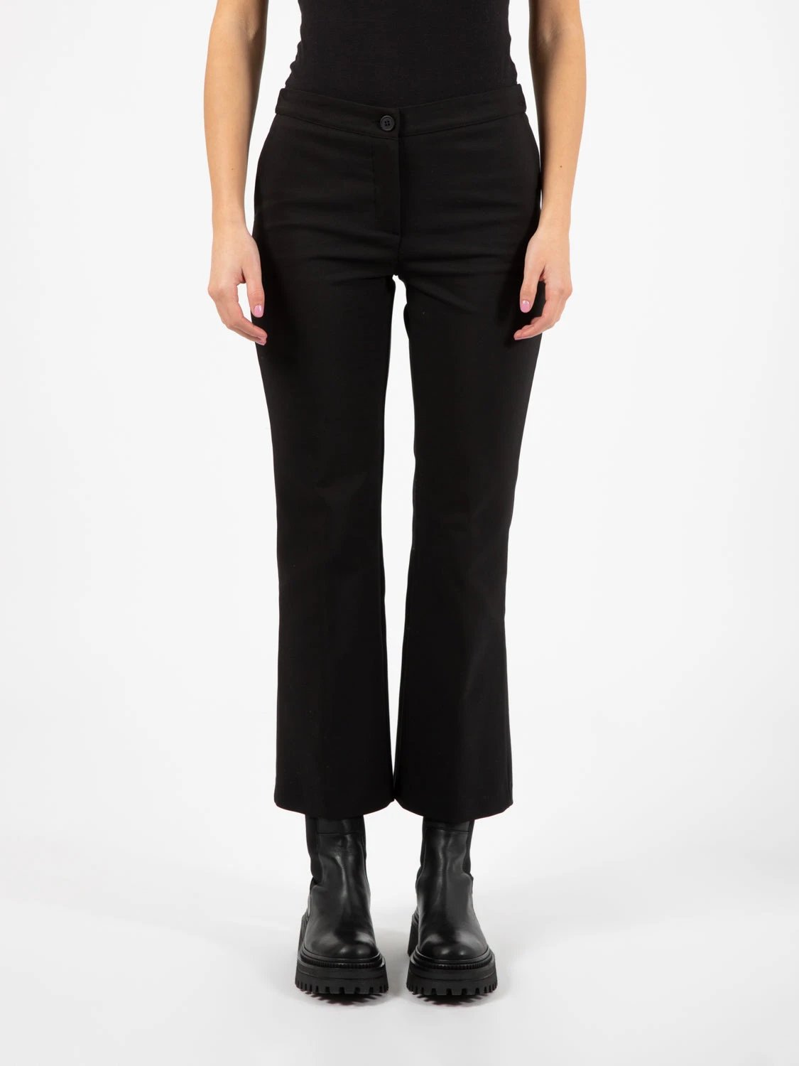 Pantaloni A Trombetta Nero 3 Pantaloni A Trombetta Nero