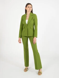 Blazer Monopetto Avvitato Verde -Couture per Lei stimm pantaloni a zampa verde2