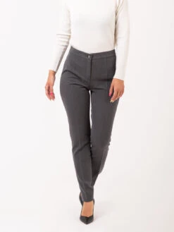 Pantaloni Dritti Grigio Antracite