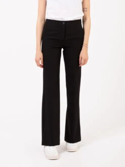 Pantaloni Eleganti Neri A Zampa