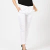 Pantaloni Slim Bianchi Con Spacchetti Sul Fondo -Couture per Lei stimm pantaloni slim bianchi con spacchetti sul fondo1