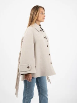 Cappotto Corto Con Frange Calce -Couture per Lei t coat cappotto corto con frange calce2