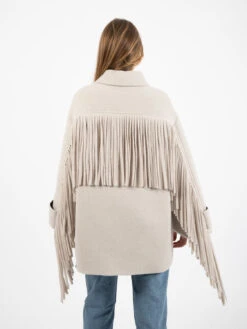 Cappotto Corto Con Frange Calce -Couture per Lei t coat cappotto corto con frange calce3