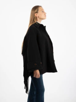 Cappotto Corto Con Frange Nero 6 Cappotto Corto Con Frange Nero -Couture per Lei t coat cappotto corto con frange nero2