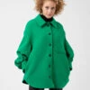 Cappotto Panno Velour Verde -Couture per Lei tela t coat panno velour verde1
