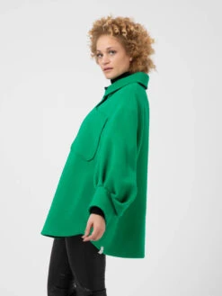 Cappotto Panno Velour Verde 8 Cappotto Panno Velour Verde -Couture per Lei tela t coat panno velour verde3
