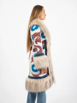 Cappotto Lungo Figaro Fantasia Ecrù -Couture per Lei the extreme collection cappotto lungo figaro fantasia ecru3