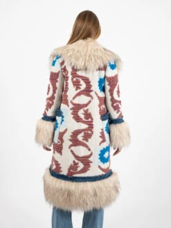 Cappotto Lungo Figaro Fantasia Ecrù -Couture per Lei the extreme collection cappotto lungo figaro fantasia ecru4