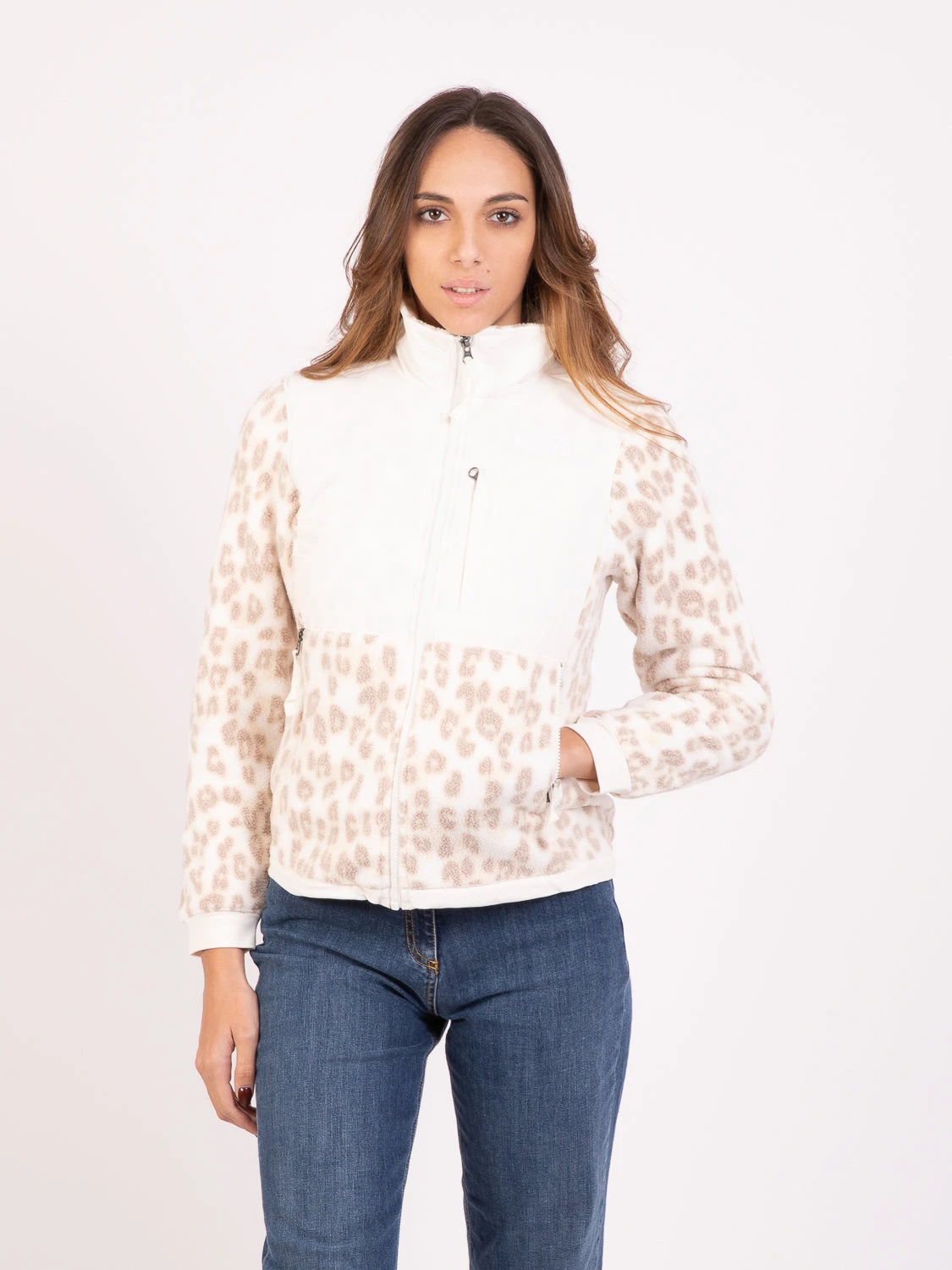 The North Face Giacca Denali 2 Leopard Silver Grey / Gardenia White 3 The North Face Giacca Denali 2 Leopard Silver Grey / Gardenia White