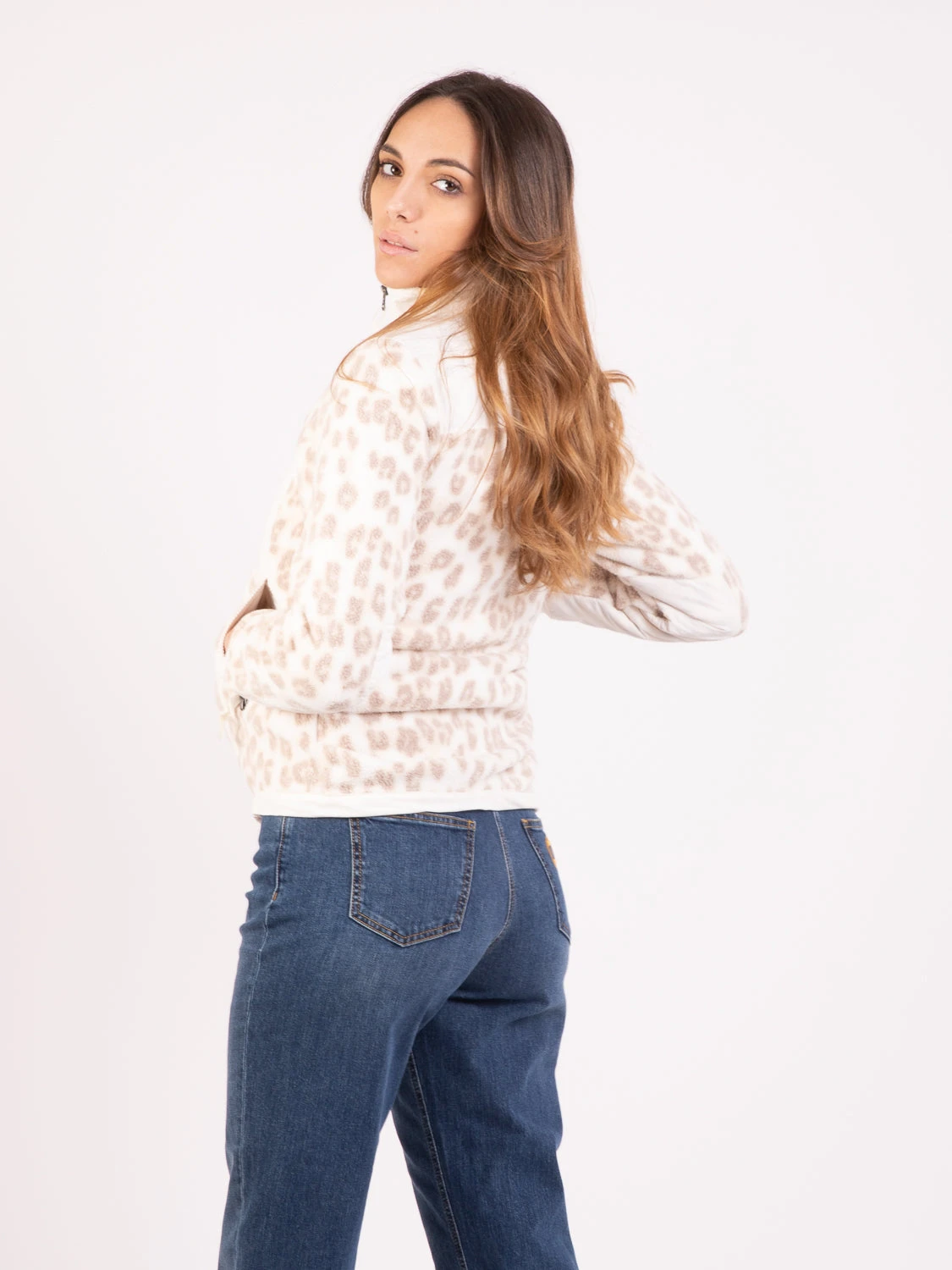 The North Face Giacca Denali 2 Leopard Silver Grey / Gardenia White 4 The North Face Giacca Denali 2 Leopard Silver Grey / Gardenia White - Image 2