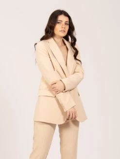Vicolo Blazer Basic Single-button Beige
