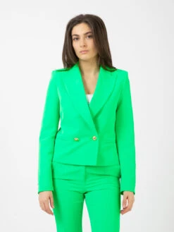 Vicolo Blazer Corto Doppiopetto Avocado