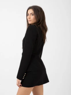 Prima pagina -Couture per Lei vicolo blazer corto doppiopetto nero1