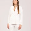 Vicolo Blazer Doppiopetto Bianco Con Punte -Couture per Lei vicolo blazer doppiopetto bianco con punte1