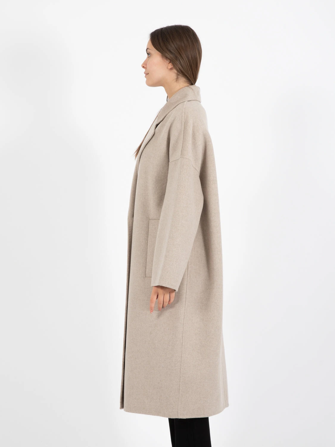 Vicolo Cappotto Doppiopetto Over Tortora 4 Vicolo Cappotto Doppiopetto Over Tortora - Image 2