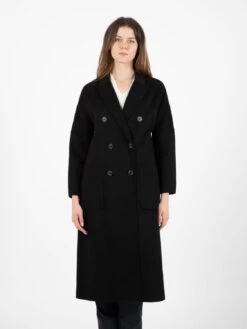 Vicolo Cappotto Over Doppiopetto Nero