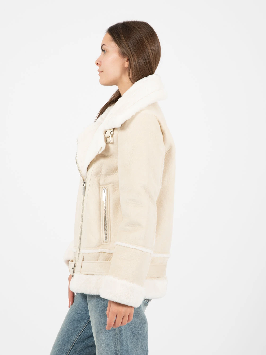 Vicolo Ecomontone Modello Biker Bianco 4 Vicolo Ecomontone Modello Biker Bianco - Image 2