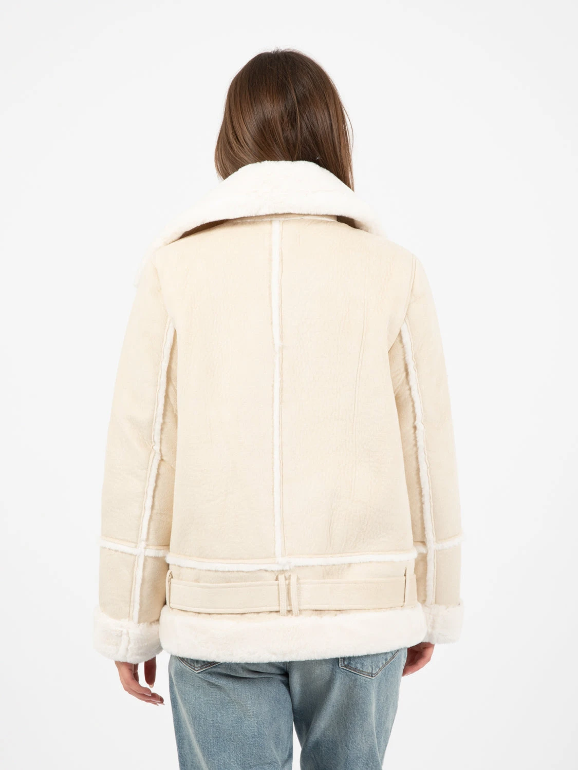 Vicolo Ecomontone Modello Biker Bianco 5 Vicolo Ecomontone Modello Biker Bianco - Image 3