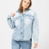 Vicolo Giacca Camicia Denim Chiaro Bleached -Couture per Lei vicolo giacca camicia denim chiaro bleached3