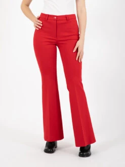 Vicolo Pantalone Elegante Flare Rosso