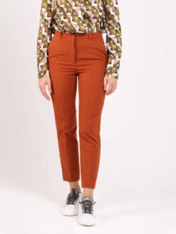 Vicolo Pantaloni Eleganti Bruciato Con Piega