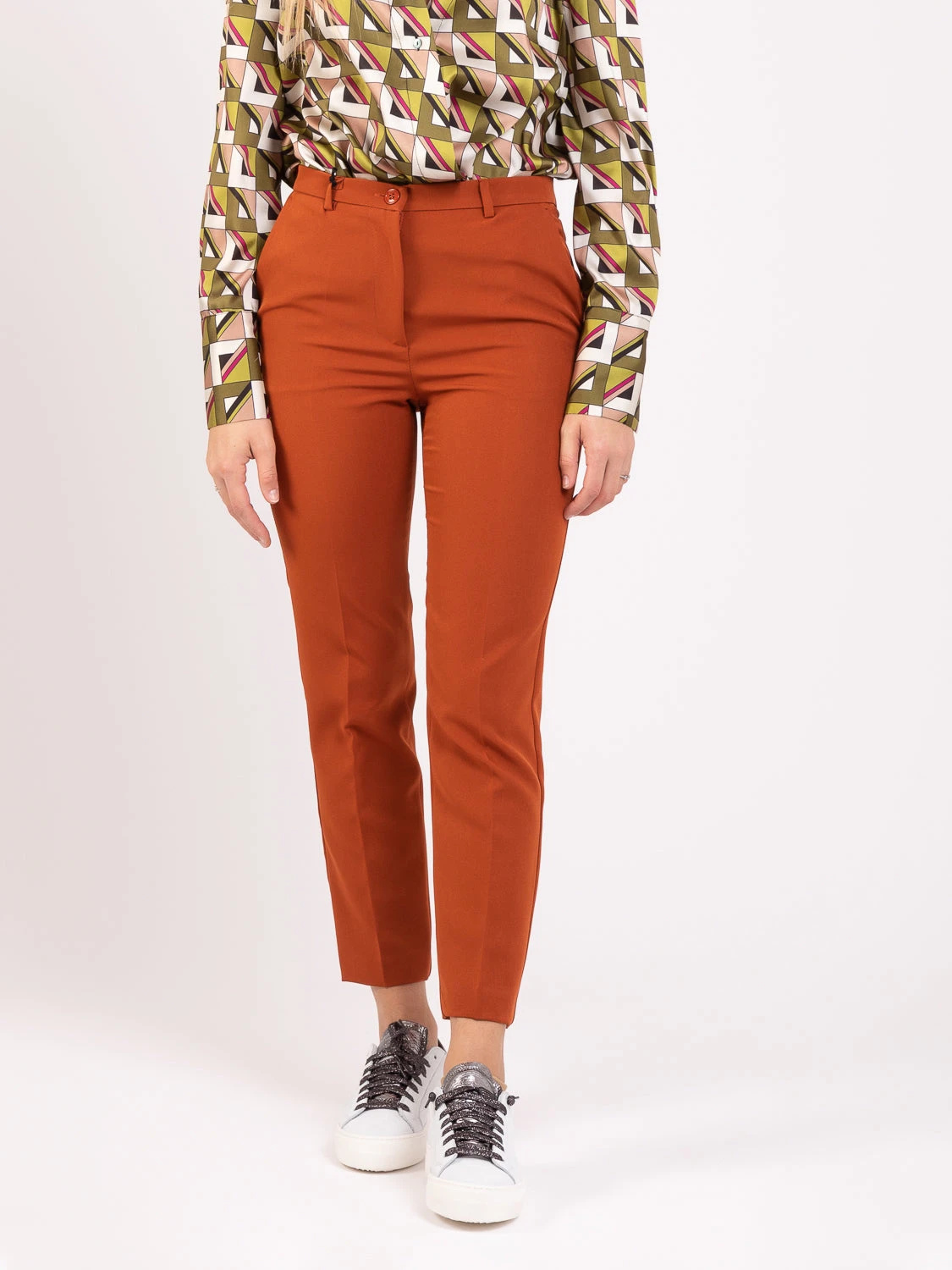 Vicolo Pantaloni Eleganti Bruciato Con Piega 3 Vicolo Pantaloni Eleganti Bruciato Con Piega