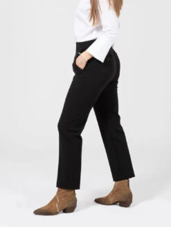 Vicolo Pantaloni Slim Con Piega Neri -Couture per Lei vicolo pantaloni slim con piega neri4