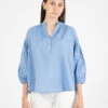 Woolrich Blusa In Chambray Di Cotone Pale Indigo -Couture per Lei woolrich blusa in chambray di cotone pale indigo1
