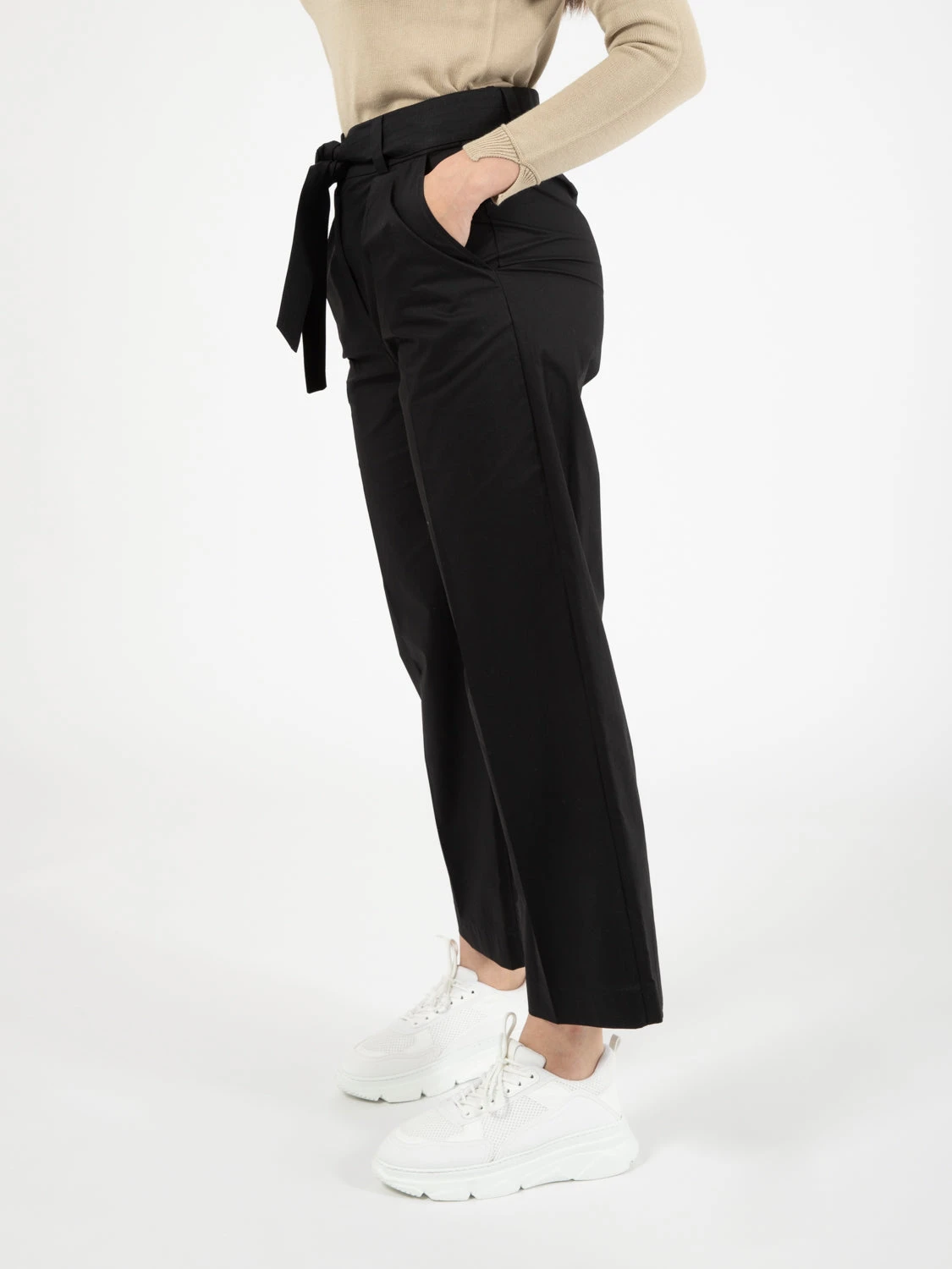 Woolrich Pantaloni Dritti In Popeline Di Cotone Black 4 Woolrich Pantaloni Dritti In Popeline Di Cotone Black - Image 2