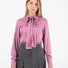 XACUS Camicia Pamela Con Fiocco Rosa