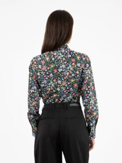 XACUS Camicia Pina Popeline Fantasia Fiorita Nero -Couture per Lei xacus camicia pina popeline fantasia fiorita nero3