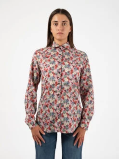 XACUS Camicia Pina Popeline Fantasia Fiorita Rosa -Couture per Lei xacus camicia pina popeline fantasia fiorita rosa1