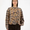 Camicia Juju Con Patchwork Marrone -Couture per Lei ymc camicia juju con patchwork marrone1
