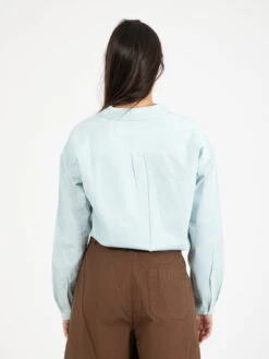 Camicia Marianne In Denim Sbiancato Indigo -Couture per Lei ymc camicia marianne in denim sbiancato indigo3