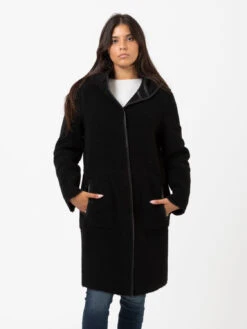 Giaccone Double-face Nero -Couture per Lei zoe paris eco montone nero 357mont nero4