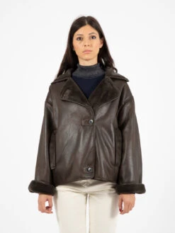 Ecomontone Caban Over Camo Fondente