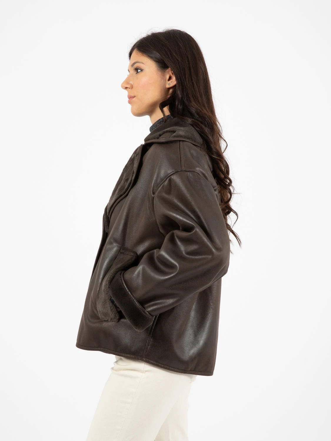 Ecomontone Caban Over Camo Fondente 4 Ecomontone Caban Over Camo Fondente - Image 2