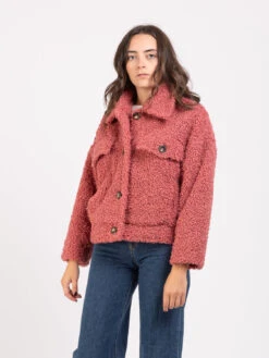 Giacca Orsetto Bouclé Sorbetto