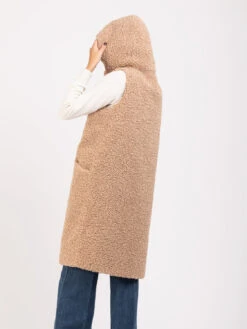 Gilet Lungo Orsetto Bouclé Pancake -Couture per Lei zoe paris gilet lungo orsetto boucl pancake3